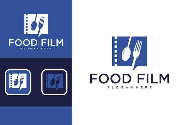 food with film logo design