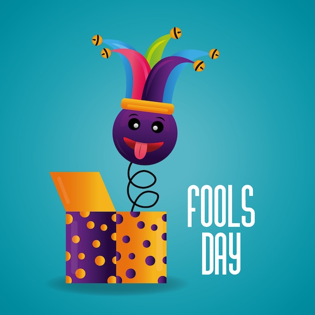 Vector fools day card celebration