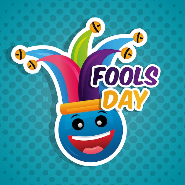 Vettore fools day card celebrazione