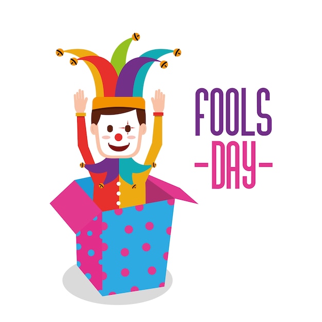 Fools day greeting card