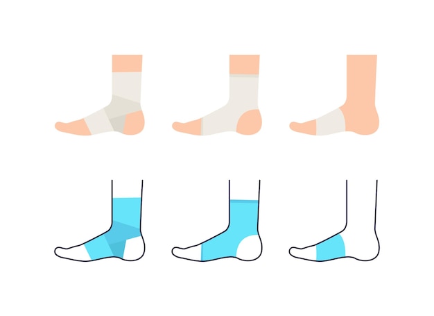 Foot bandage types,compression brace, ankle and arch support