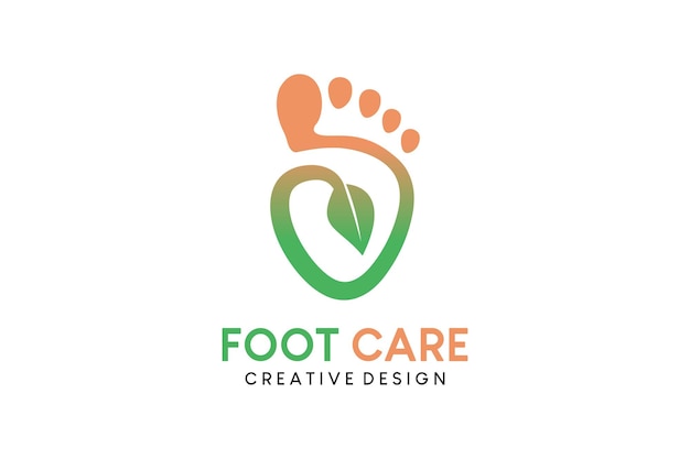 Vector foot care and health foot therapy logo design with creative concept