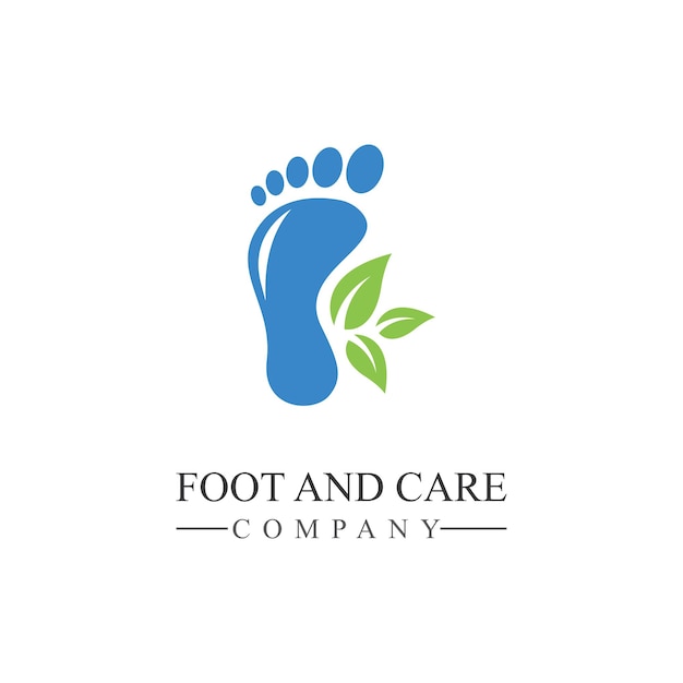 Foot and care icon logo template Foot and ankle healthcare