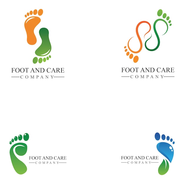 Foot and care icon logo template Foot and ankle healthcare