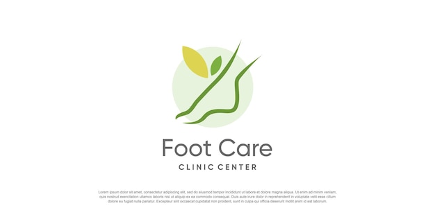 Foot care logo design template with modern creative