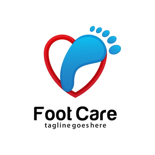 Foot care logo design template