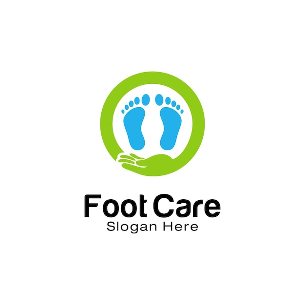 Vector foot care logo design template