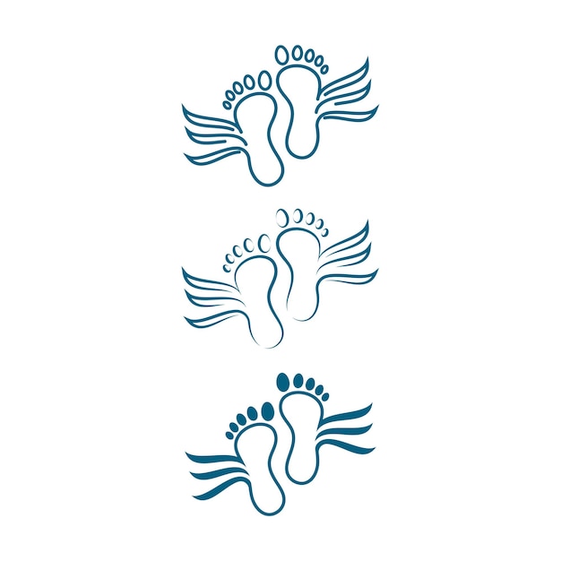 Vector foot care logo template vector icon illustration