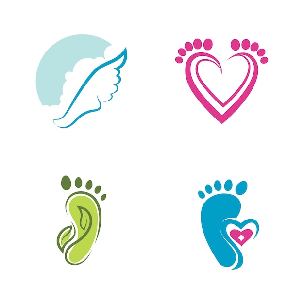 Vector foot care logo template vector icon illustration