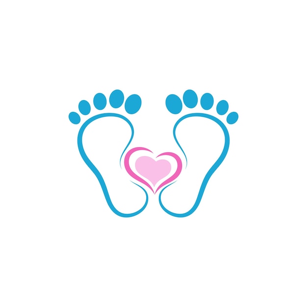 Foot care logo template vector icon illustration