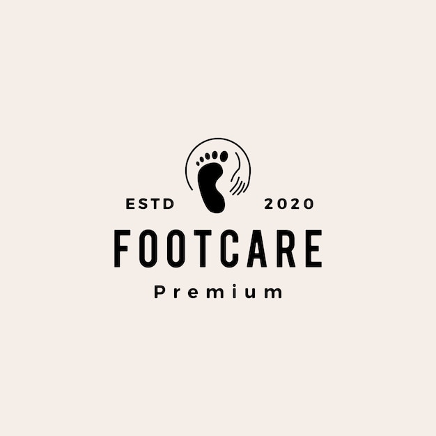 Piedi cura podiatric logo vintage icona illustrazione