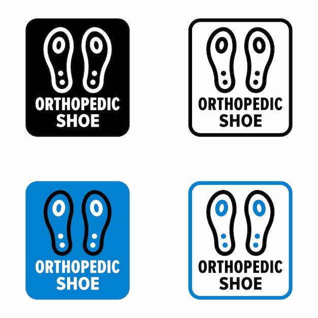 Foot corrective Orthopedic shoe information sign