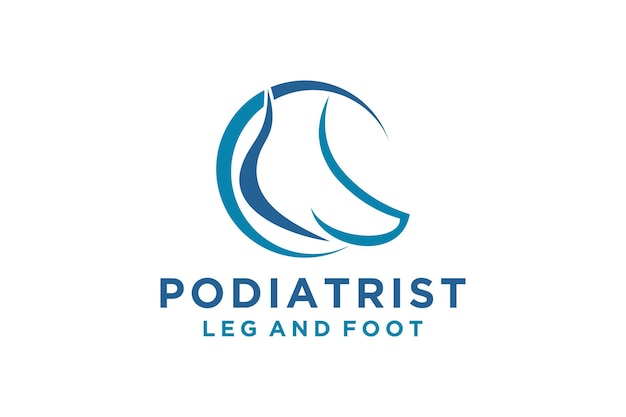 Foot feet podiatric logo vector icon illustration template