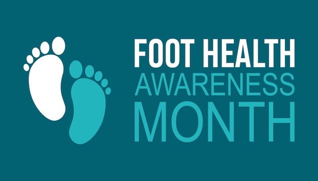 Vector foot health awareness month 10