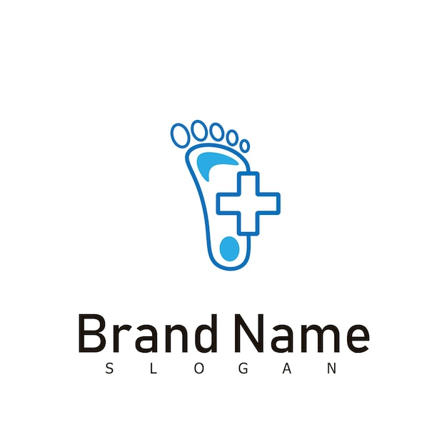 Foot health medicine symbol logo