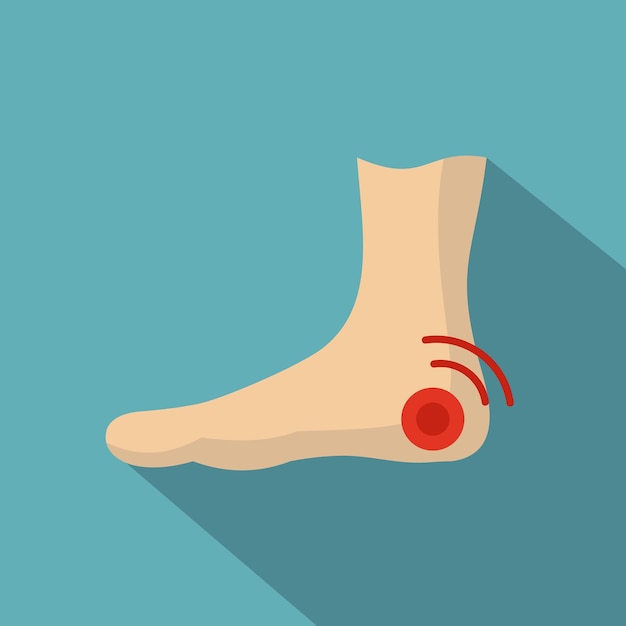 Vector foot heel icon flat illustration of foot heel vector icon for web