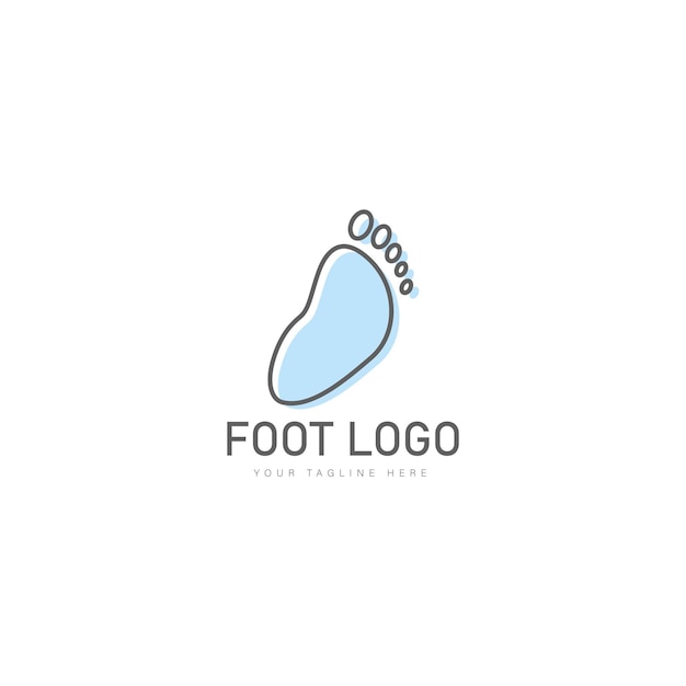 Иллюстрация иконки логотипа линии ног