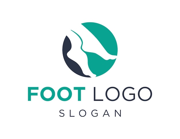 Foot logo design created using the corel draw 2018 application with a white background