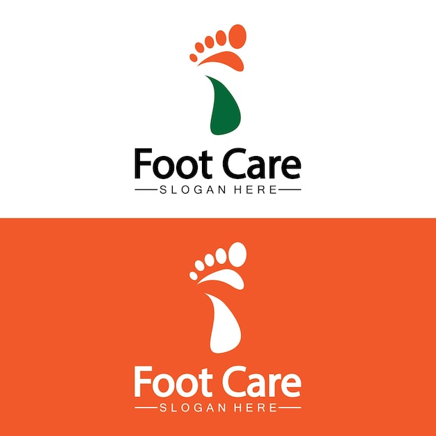 Foot logo design vector template