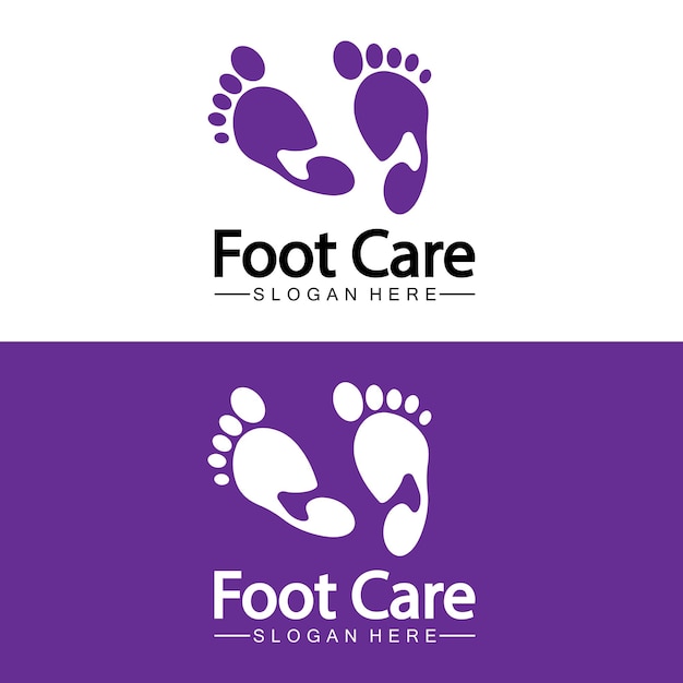 Foot logo design vector template