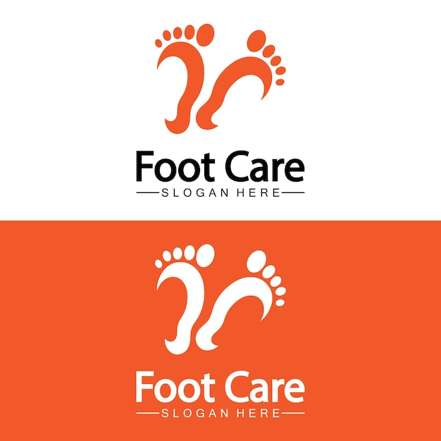 Foot logo design vector template