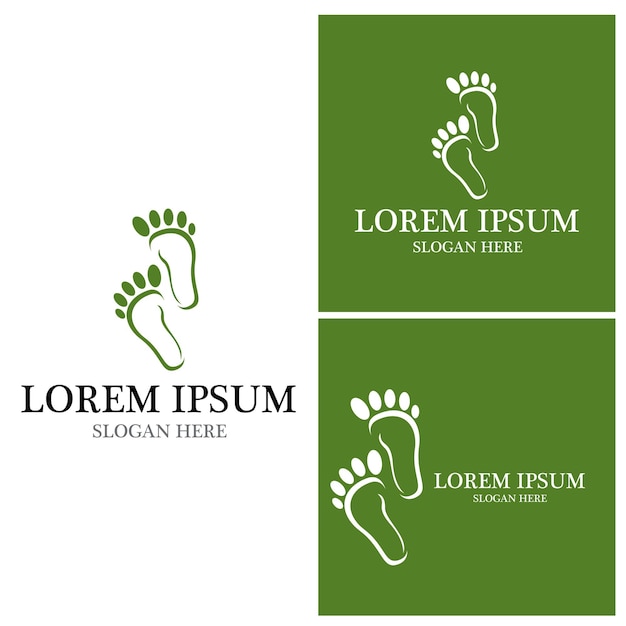 foot logo template vector icon