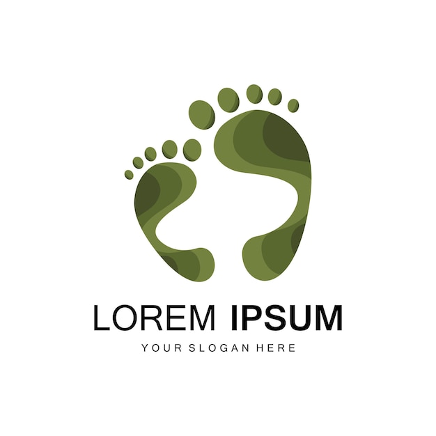 Foot logo template vector icon