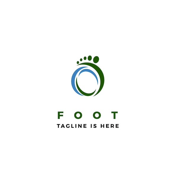 Foot logo vector icon illustration