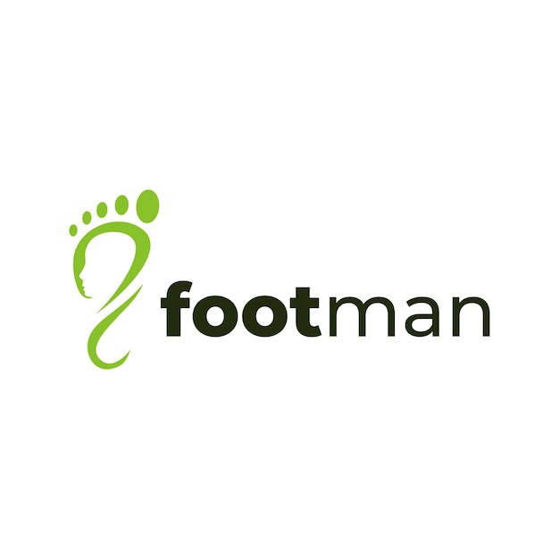 足の人ロゴ デザイン創造的な自然ヘルスケア シンボル ベクトル図