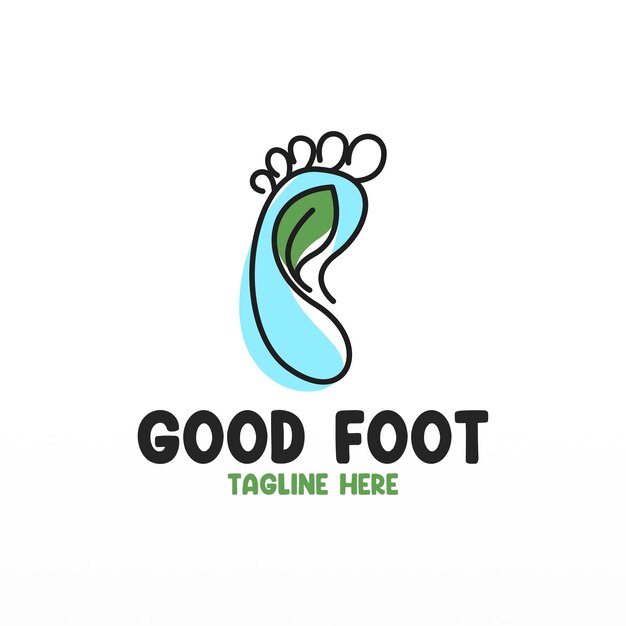 Vector foot print logo design template foot logo concept