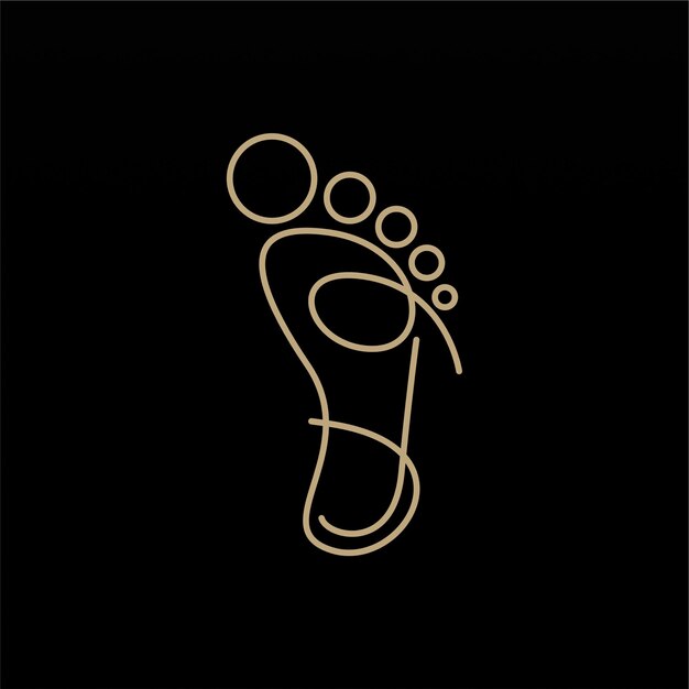 Шаблон дизайна логотипа с отпечатком ноги Концепция логотипа ноги