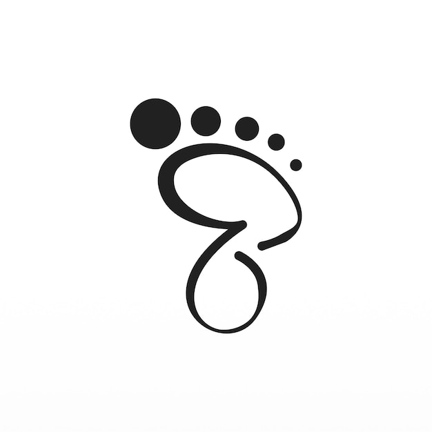 Vector foot print logo design template foot logo concept