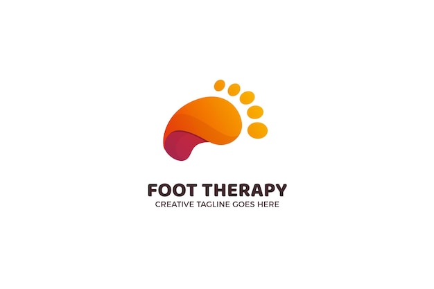 Foot print logo template