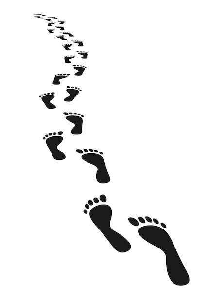 Foot trail vector icon image