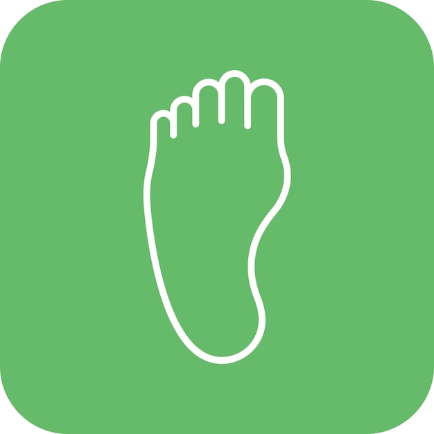 Vettore iconica vettoriale del piede può essere utilizzata per i set di icone mediche