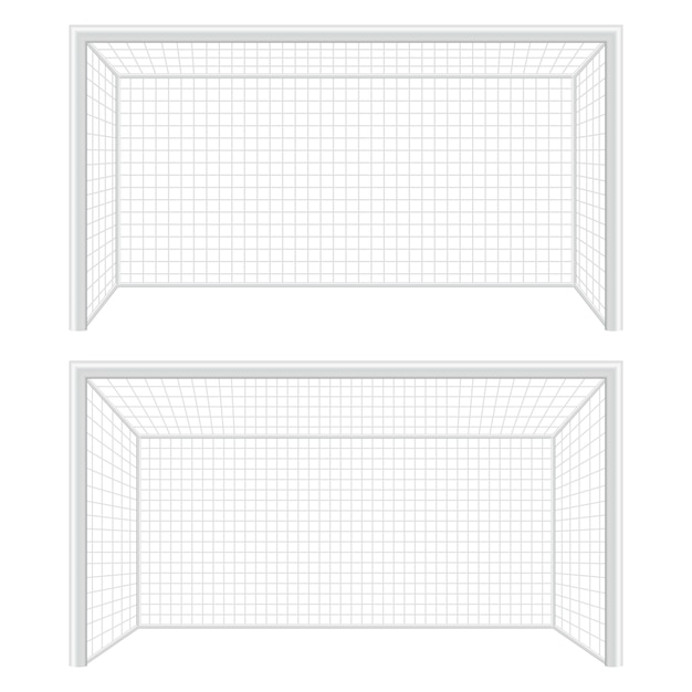 Footbal poortillustratie op witte achtergrond
