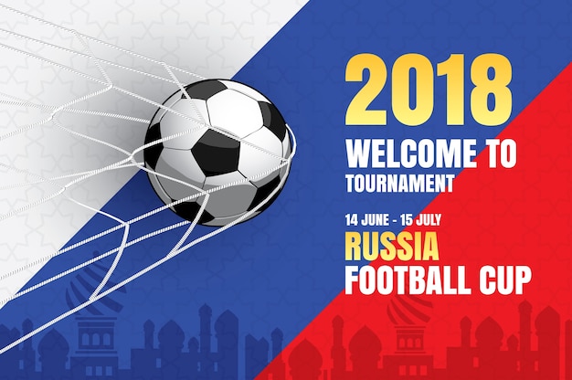 Football 2018 world championship background of soccer sport design. 