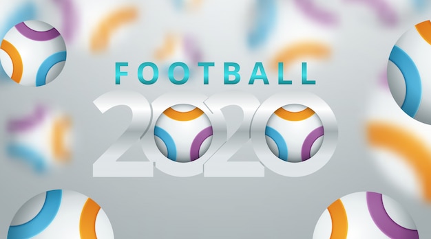 Vector football 2020 world championship cup background