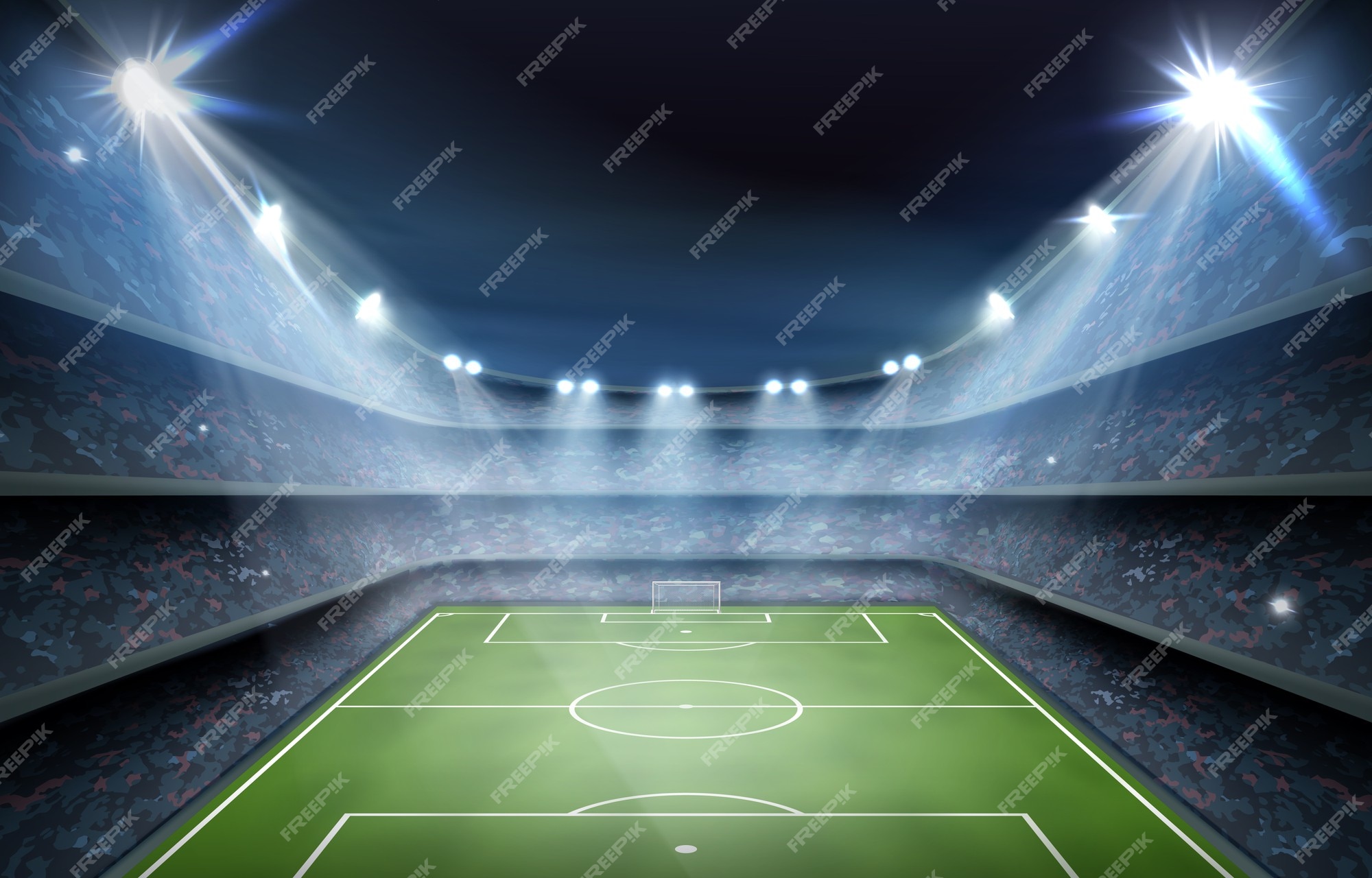 Premium Photo  Soccer stadium on red steam background