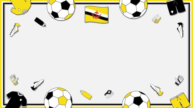 Vettore modello di disegno dello sfondo del calcio campionato di illustrazione vettoriale dei cartoni animati di calcio in brunei darussalam