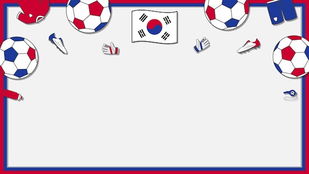 한국에서 축구 배경 디자인 서식 파일 축구 만화 벡터 일러스트 레이 션 경쟁