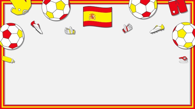 Football background design template football cartoon vector illustration competition in spain