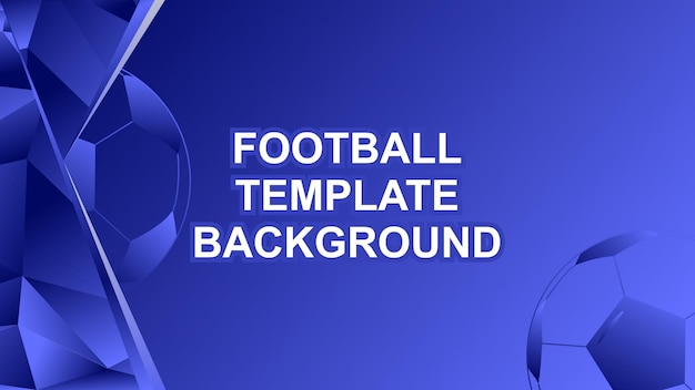Football background gradient blue template design vector