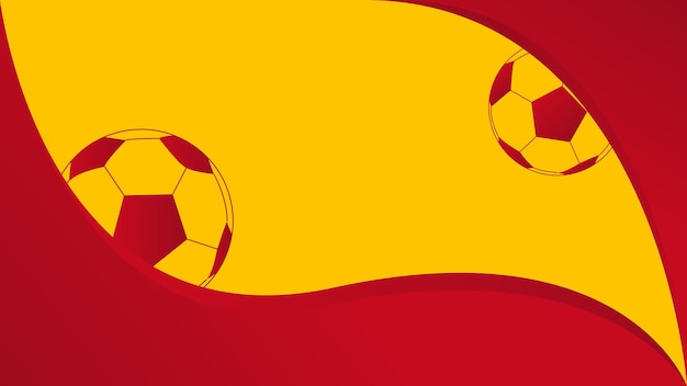スペインの旗のベクトル図をテーマにサッカーの背景