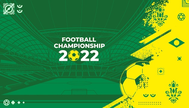 Vector football background world cup 2022 vector