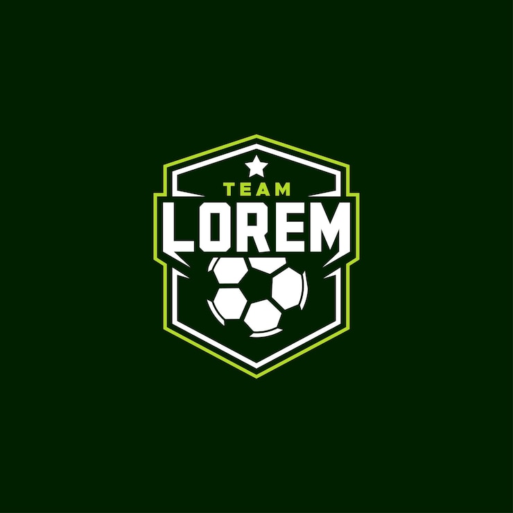 Vector football badge design logo template