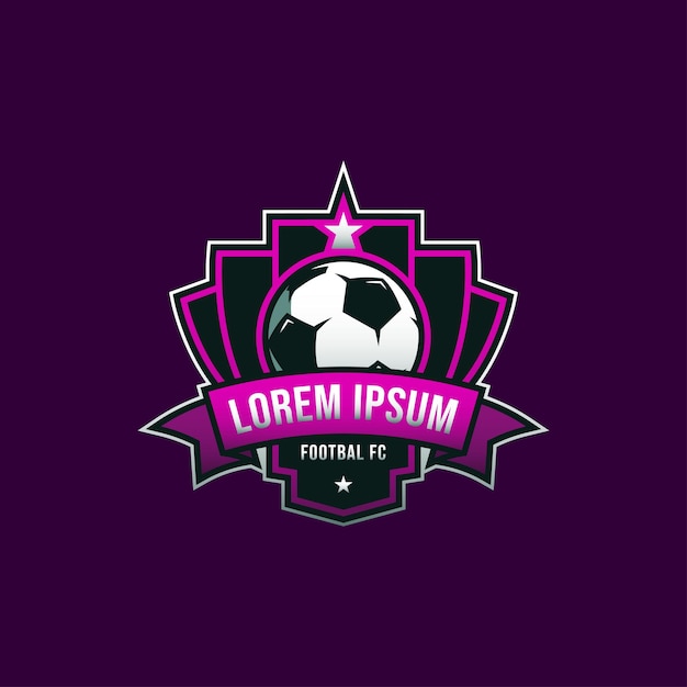 Modello di logo di progettazione del distintivo di calcio