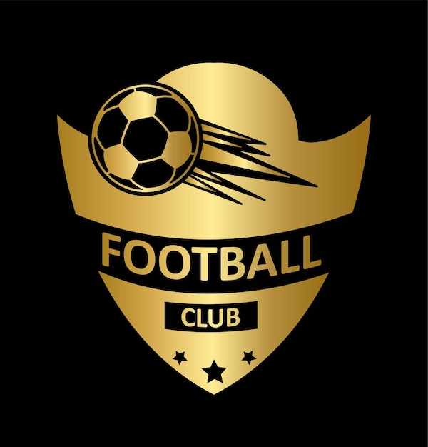 Vector football badge gold