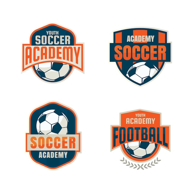 Vector football badge logo template collection design.