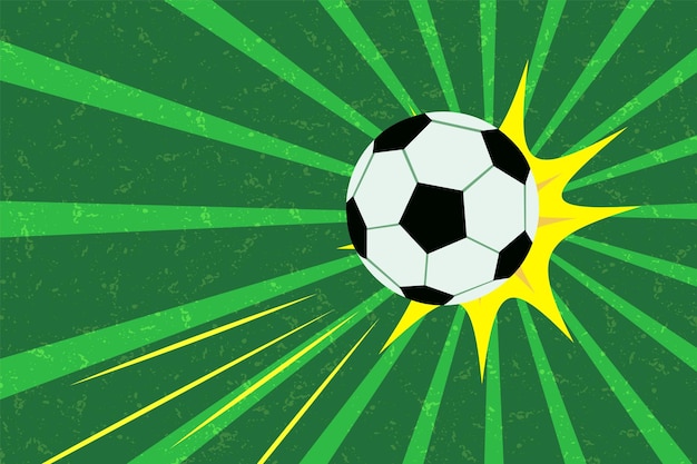 football ball scoring the goal retro pop